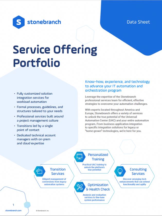 Data sheet: Service offering Portfolio- download now