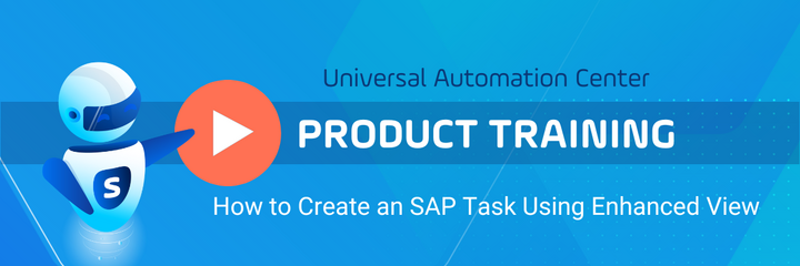 How to create an SAP task using enhanced view