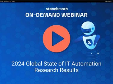 Research Results: 2024 Stonebranch Global State of IT Automation Watch the webinar! Research Results: 2024 Stonebranch Global State of IT Automation