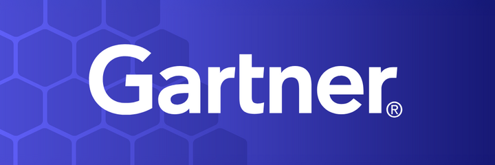 Gartner Logo on blue background 