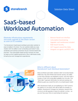 SaaS-based Workload Automation Solution Data Sheet SaaS-based Workload Automation Solution Data Sheet