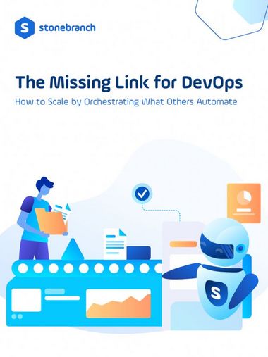 The Missing Link for DevOPs Whitepaper Ipad vector