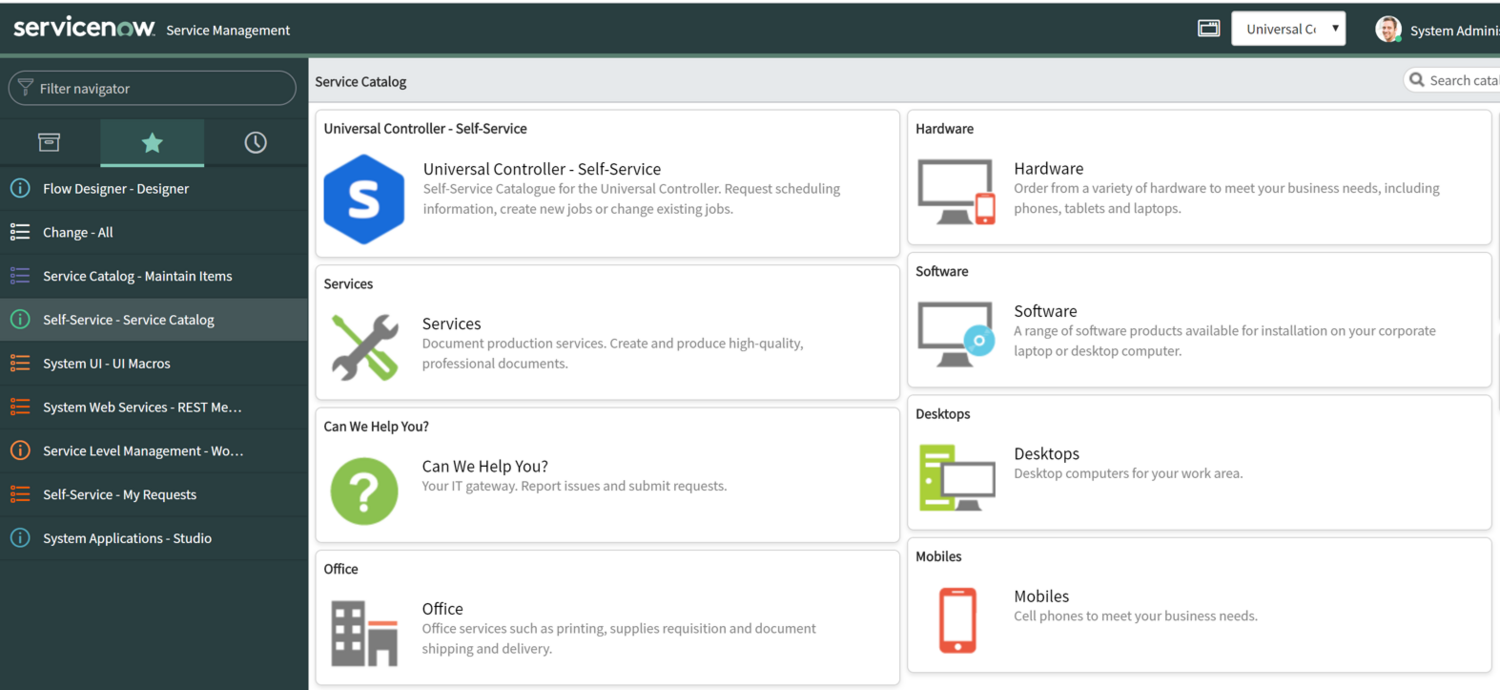ServiceNow GUI Stonebranch Integration ServiceNow GUI Stonebranch Integration