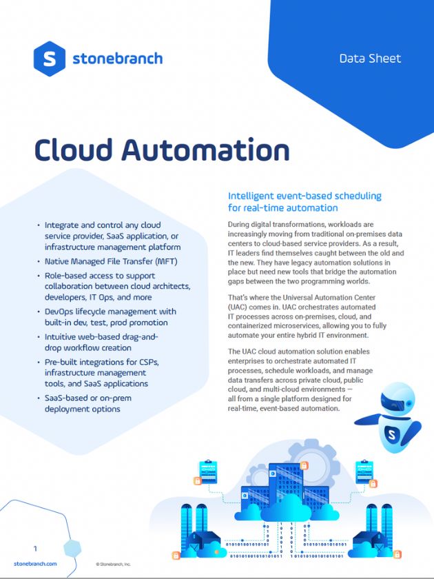 Data sheet: Cloud Automation- download now