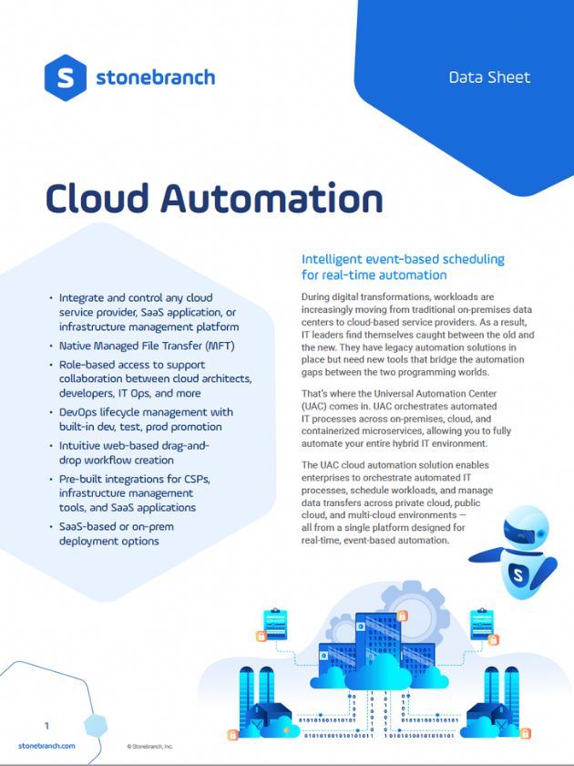 Data Sheet: Cloud Automation Data sheet: Cloud Automation- download now