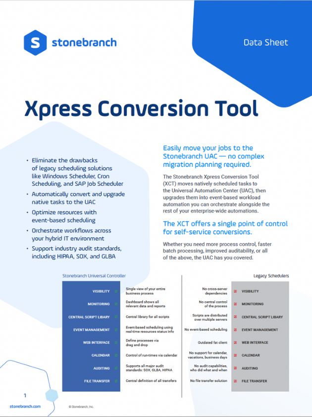 Xpress Conversion Tool Linux/Cron Datasheet Download