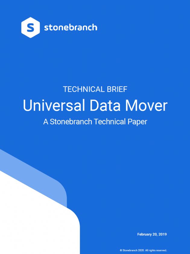 Technical brief: Stonebranch Universal Data Mover (UDM)- download now
