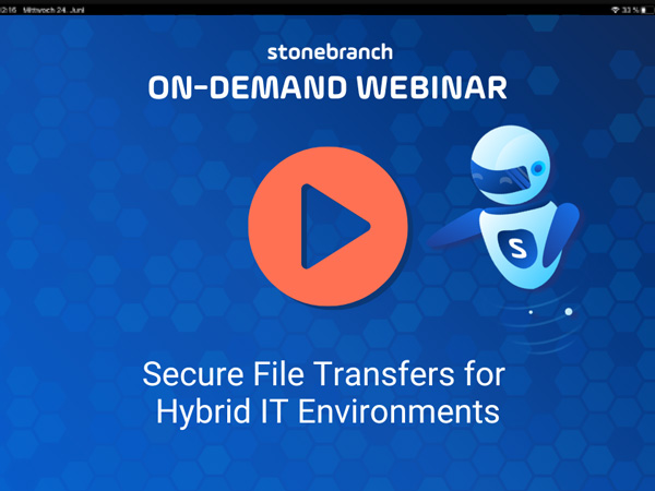 How to automate and orchestrate Managed File Transfers (MFT) within a Hybrid IT Environment Header Webinar