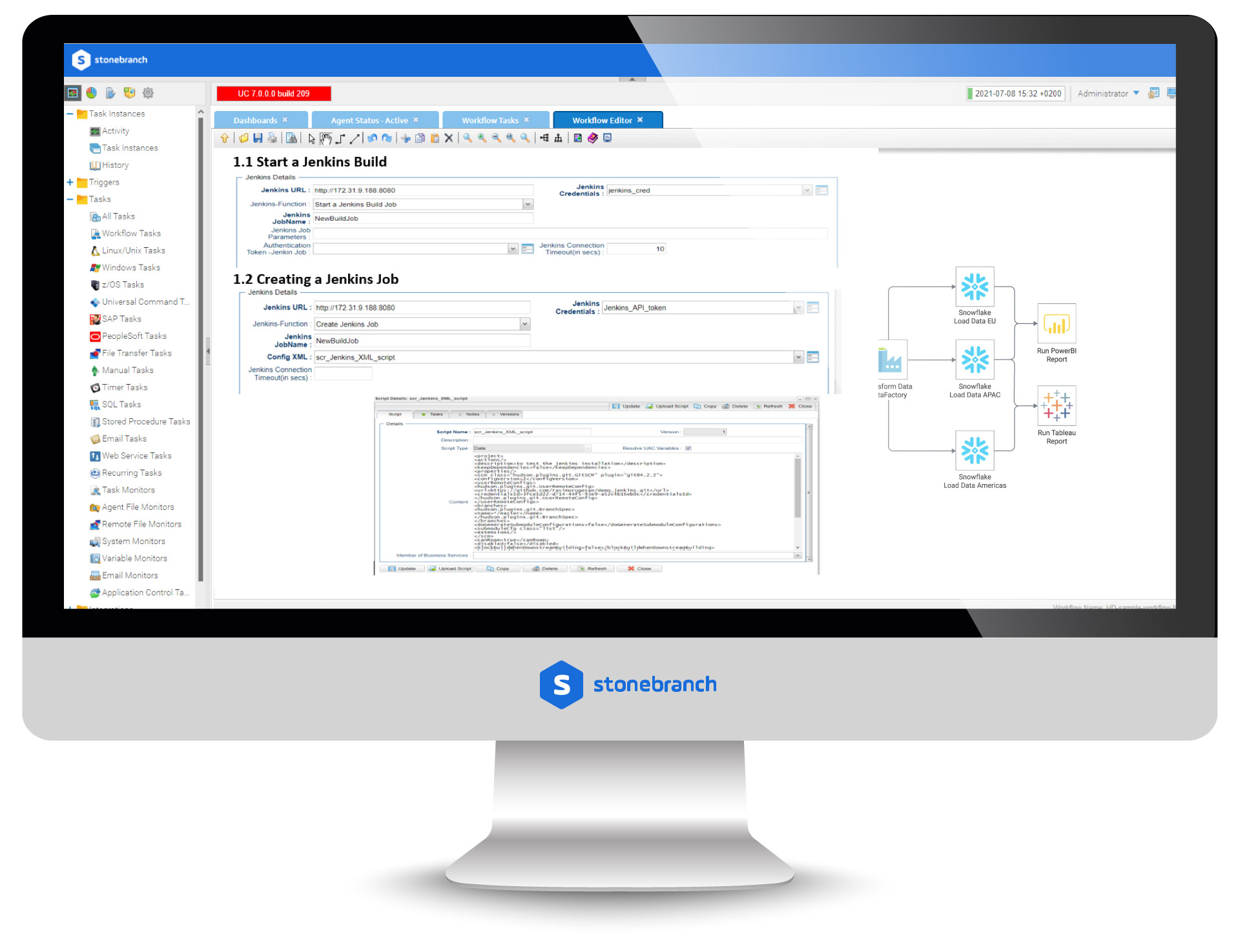 Jenkins: Start and Trigger Workflows