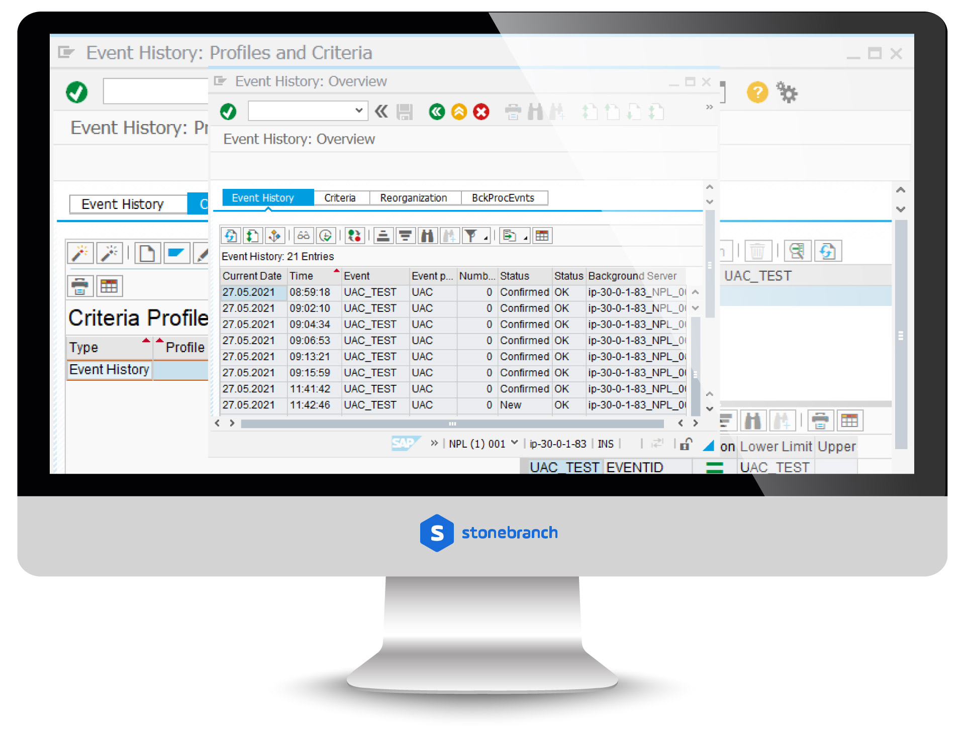 SAP: Event History Monitor