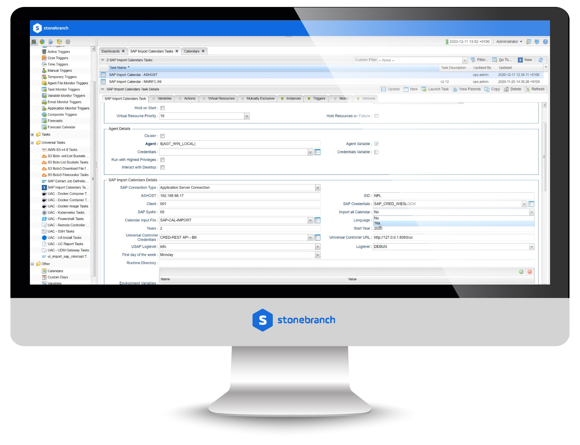 SAP: Calendar Import