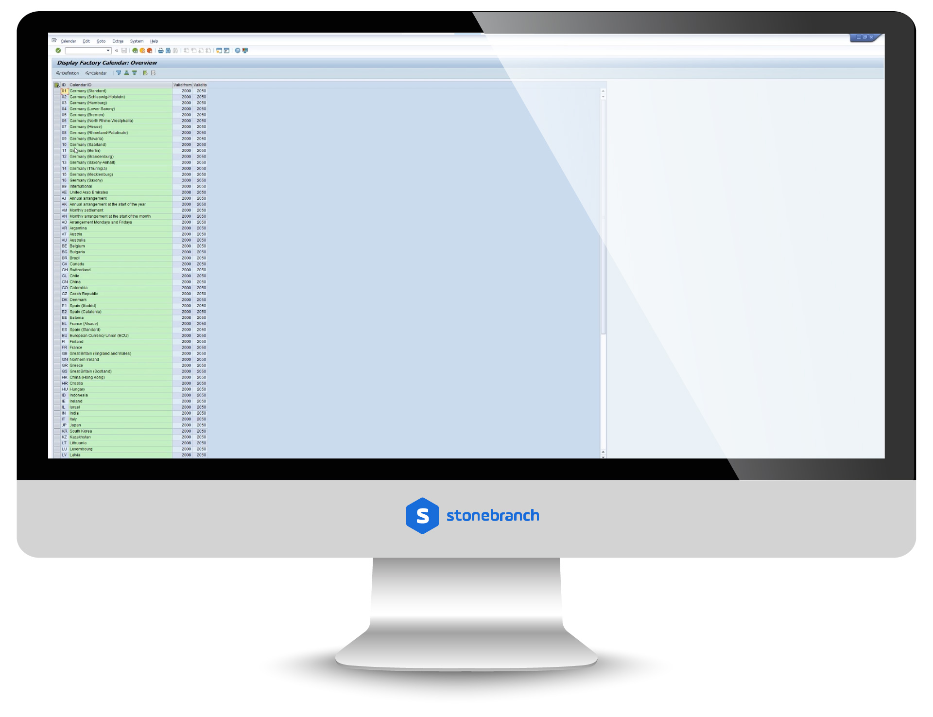 SAP: Calendar Import