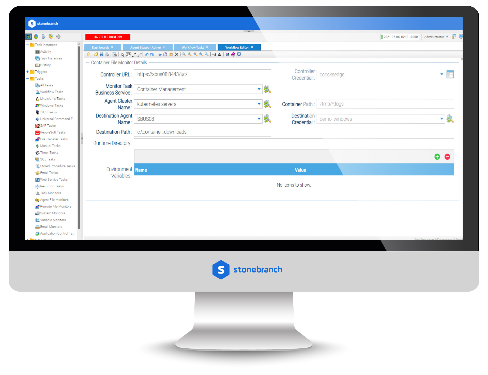 UAC Solution Pack: Dynamic Container File Monitoring and File Transfer